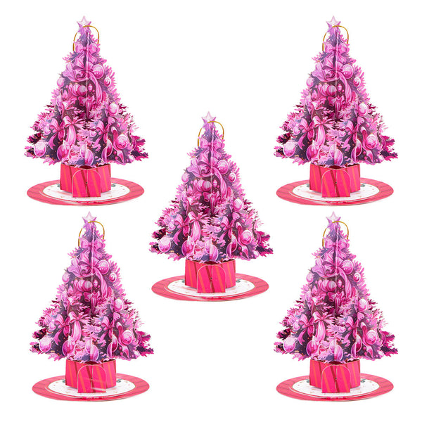 5 Stück Weihnachtsbaumschmuck, Weihnachtliche 3d-pop-up-grußkarte - dephotoblanket
