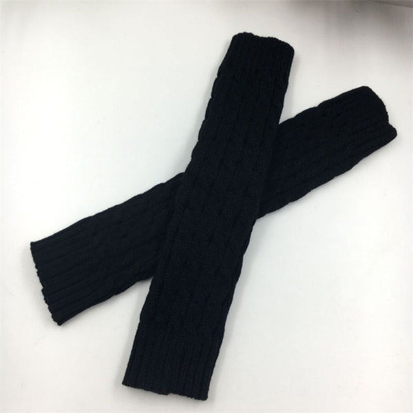 Wintersocken Damen Gestrickte Warme Socken Wollbeinsätze Überkniestrümpfe
