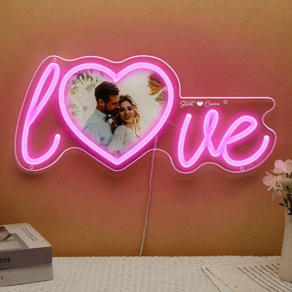Jubiläumsgeschenke, Individuelle Liebes-neonschilder, Personalisierte Foto-led-neonlichter