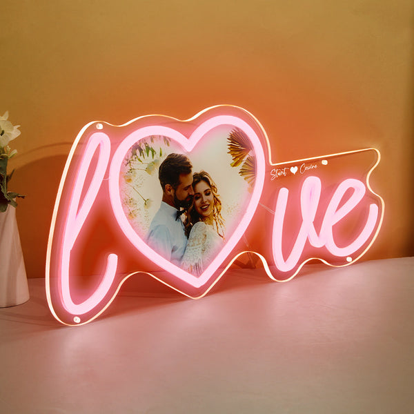 Jubiläumsgeschenke, Individuelle Liebes-neonschilder, Personalisierte Foto-led-neonlichter