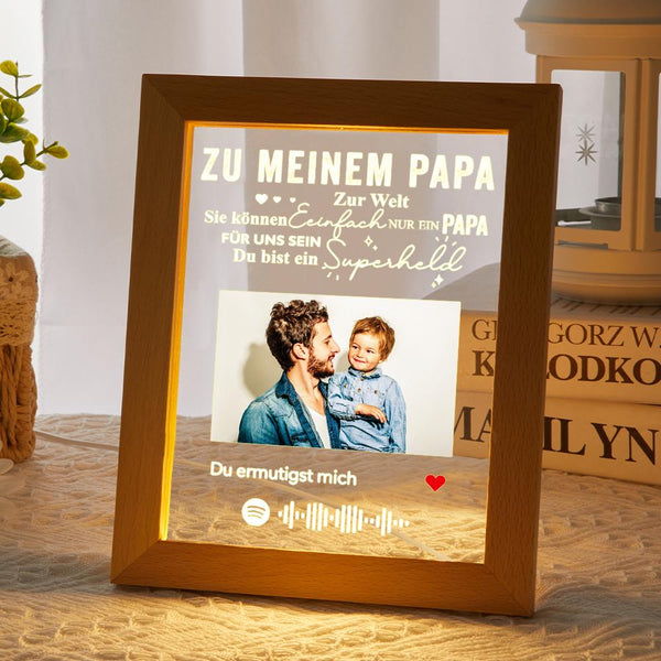 Personalisierte Foto Gravur Text Acryl Plakette Beste Papa aller Zeiten