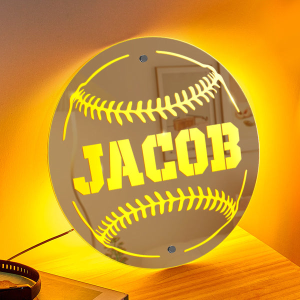 Personalisiertes Namens-baseball-spiegellicht-geschenk Für Freund