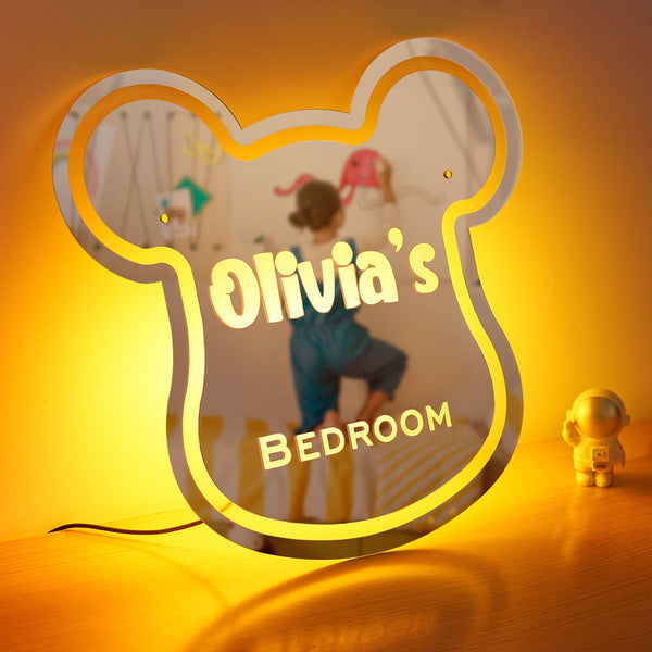 Personalisiertes Olivia's Bedroom Spiegellicht Kinderzimmer Geschenk