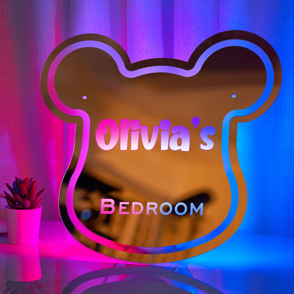 Personalisiertes Olivia's Bedroom Spiegellicht Kinderzimmer Geschenk