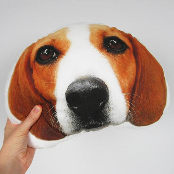 Kundenspezifisches Haustier Foto Kissen,  Kundenspezifisches Haustier Gesicht Kissen. 3D Porträt Kissen